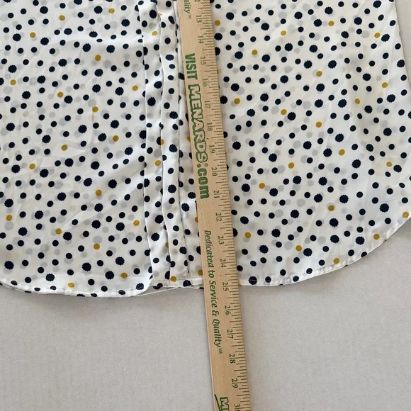 Ann Taylor Factory Polka Dot Blouse Size LP - Picture 12 of 15